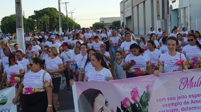 Caminhada Celebra Dia internacional das Mulheres em Nova Marilândia